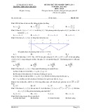 Đề thi thử tốt nghiệp THPT môn Toán năm 2022-2023 có đáp án (Lần 1) - Trường THPT Hàn Thuyên, Bắc Ninh (Mã đề 101)