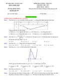 Đề kiểm tra cuối học kì 1 môn Toán lớp 12 năm 2020-2021 có đáp án - Sở GD&ĐT Thừa Thiên Huế (Mã đề 209)