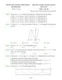 Đề kiểm tra cuối học kì 1 môn Toán lớp 12 năm 2020-2021 có đáp án - Trường THPT chuyên Lê Hồng Phong