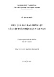 Tóm tắt Luận án Tiến sĩ Quản trị nhân lực: Hiệu quả đào tạo nhân lực của Tập đoàn Điện lực Việt Nam