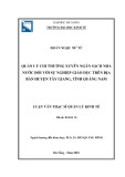 Luận văn Thạc sĩ Quản lý kinh tế: Quản lý chi thường xuyên ngân sách nhà nước đối với sự nghiệp giáo dục trên địa bàn huyện Tây Giang, tỉnh Quảng Nam