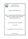 Luận văn Thạc sĩ Quản lý kinh tế: Quản lý chi Bảo hiểm xã hội trên địa bàn tỉnh Savannakhet, nước Cộng hòa Dân chủ nhân dân Lào