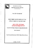 Luận văn Thạc sĩ Quản trị kinh doanh: Phát triến nguồn nhân lực tại Công ty Điện lực Quảng Nam