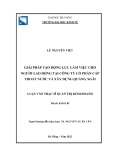 Luận văn Thạc sĩ Quản trị kinh doanh: Giải pháp tạo động lực làm việc cho người lao động tại Công ty cổ phần Cấp thoát nước và Xây dựng Quảng Ngãi