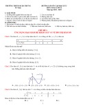 Hướng dẫn ôn tập giữa học kì 1 môn Toán lớp 12 năm 2021-2022 -  Trường THPT Hai Bà Trưng