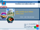 Bài giảng Điều khiển quá trình nâng cao: Bài 0 - ThS. Nguyễn Thị Lan