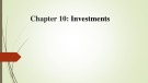 Lecture Financial accounting 2 - Chapter 10: Investments