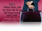 Bài giảng Hành vi tổ chức: Bài 3 - ThS. Nguyễn Thanh Hương
