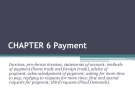 Lecture Commercial correspondence - Chapter 6: Payment