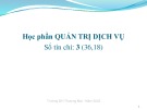 Bài giảng Quản trị dịch vụ - Chương 1: Khái quát về quản trị dịch vụ