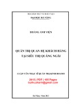 Luận văn Thạc sĩ Quản trị kinh doanh: Quản trị quan hệ khách hàng tại Siêu thị Quảng Ngãi