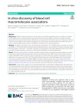 In silico discovery of blood cell macromolecular associations