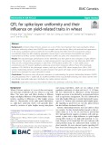 QTL for spike-layer uniformity and their influence on yield-related traits in wheat