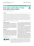 Brain region-specific effects of nearly fixed sapiens-derived alleles
