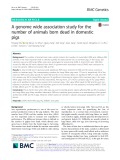 A genome wide association study for the number of animals born dead in domestic pigs