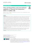 Fatty acid biosynthesis and transcriptional regulation of Stearoyl-CoA Desaturase 1 (SCD1) in buffalo milk