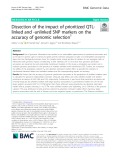 Dissection of the impact of prioritized QTLlinked and -unlinked SNP markers on the accuracy of genomic selection