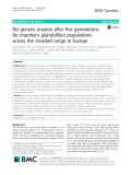 No genetic erosion after five generations for Impatiens glandulifera populations across the invaded range in Europe