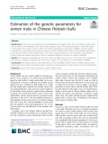 Estimation of the genetic parameters for semen traits in Chinese Holstein bulls