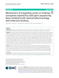 Mechanisms of magnoliae cortex on treating sarcopenia explored by GEO gene sequencing data combined with network pharmacology and molecular docking