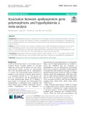 Association between apolipoprotein gene polymorphisms and hyperlipidemia: A meta-analysis