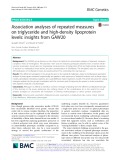 Association analyses of repeated measures on triglyceride and high-density lipoprotein levels: Insights from GAW20