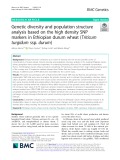 Genetic diversity and population structure analysis based on the high density SNP markers in Ethiopian durum wheat (Triticum turgidum ssp. durum)