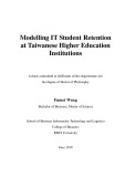 Doctoral thesis of Philosophy: Modelling IT student retention at Taiwanese higher education institutions