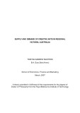 Doctoral thesis of Philosophy: Supply and demand of creative arts in regional Victoria, Australia