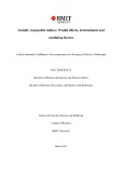 Doctoral thesis of Philosophy: Socially responsible indices: wealth effects, determinants and mediating factors