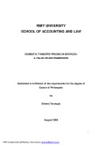 Doctoral thesis of Philosophy: Domestic transfer pricing in services: A value chain framework