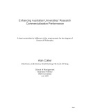 Doctoral thesis of Philosophy: Enhancing Australian universities' research commercialisation Alan Collier