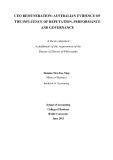 Doctoral thesis of Philosophy: CEO remuneration: Australian evidence of the influence of reputation, performance and governance