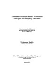 Doctoral thesis of Philosophy: Australian managed funds: investment strategies and property allocation