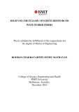 Master's thesis of Engineering: High volume flyash concrete reinforced with hybrid fibers