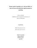 Doctoral thesis of Philosophy: Human capital expenditure pre- and post-IFRSs: its value relevance and intellectual capital productivity modelling