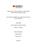 Doctoral thesis of Philosophy: Leading towards creativity and innovation: a study of small and medium enterprises (SMEs) in Australia