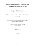 Master's thesis of Business: Human capital accumulation: a comparative study of Singapore and Malaysia - 1975 to 2006
