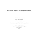 Doctoral thesis of Philosophy: An economic analysis of the Australian Baby Bonus