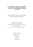 Doctoral thesis of Philosophy: An examination of the emergence and development of the Accountancy profession in developing countries: The case of the Kingdom of Thailand 1948 - 2010
