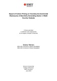 Master's thesis of Business: Impact of carbon pricing on voluntary environmental disclosures of electricity generating sector: a multi country analysis
