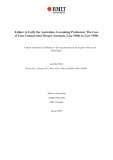 Doctoral thesis of Philosophy: Failure to unify the Australian accounting profession: the case of four unsuccessful merger attempts, late 1960s to late 1990s