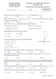 Đề thi thử THPT Quốc gia môn Toán năm 2022 có đáp án - Sở GD&ĐT Nghệ An (Mã đề 101)