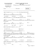 Đề thi thử tốt nghiệp THPT môn Toán năm 2022 có đáp án (Lần 1) - Sở GD&ĐT Hải Dương (Mã đề 108)