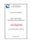 Luận văn Thạc sĩ Quản lý kinh tế: Quản lý đầu tư công tại huyện Sa Thầy, tỉnh Kom Tum