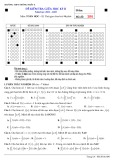 Đề thi giữa học kì 2 môn Toán lớp 12 năm 2021-2022 có đáp án - Trường THPT Thống Nhất A
