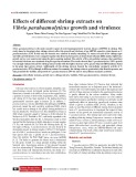 Effects of different shrimp extracts on Vibrio parahaemolyticus growth and virulence