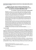 Nghiên cứu ứng dụng kỹ thuật nuôi nhân tạo chim yến tổ trắng Aerodramus fuciphagus (Thunberg, 1812) tại đảo Cù Lao Chàm, tỉnh Quảng Nam