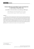 Các nhân tố ảnh hưởng đến phát triển du lịch bền vững: Trường hợp nghiên cứu tại thành phố Quy Nhơn