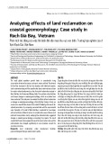 Analyzing effects of land reclamation on coastal geomorphology: Case study in Rach Gia Bay, Vietnam
